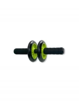 SOFTEE Abdominal Training Double Wheel Vert,Jaune,Gris