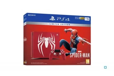 Sony Playstation 4 Slim 1 To Rouge Édition Limitée + Jeu Spider-Man