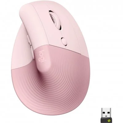 Souris sans fil LOGITECH Lift Ergonomique Silencieuse Rose
