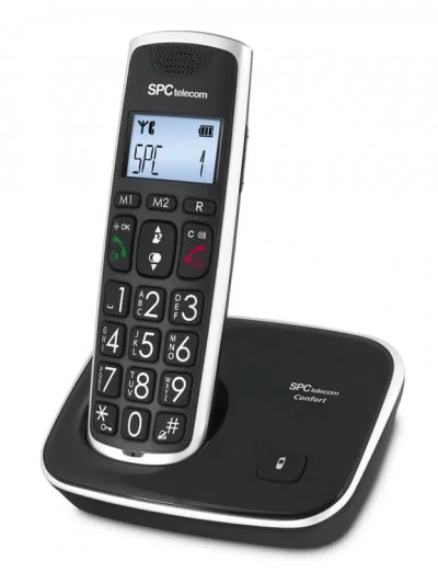 Spc 7608n téléphone dect grandes touches ag20 id lcd eco noir