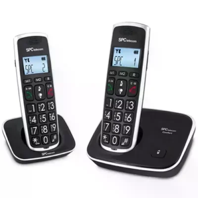 Spc 7609n téléphone dect duo grandes touches ag20 id lcd eco