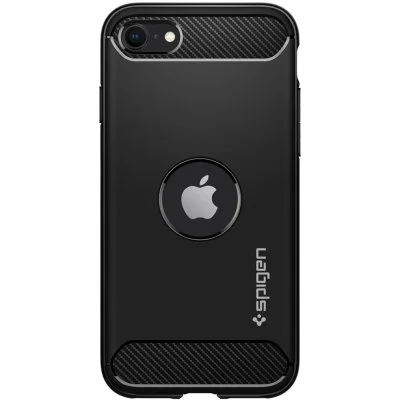 Spigen Coque Rugged Armor iPhone SE (2022 / 2020) - Noir