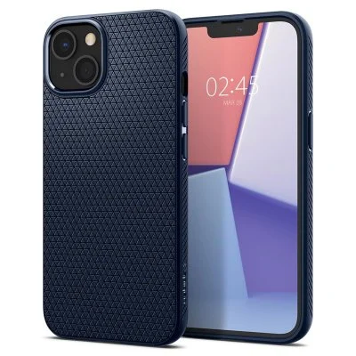 Spigen Liquid Air Coque pour iPhone 13 - Bleu Marin