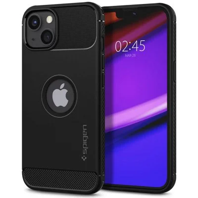 Spigen Rugged Armor Coque pour iPhone 13 - Noir Mat