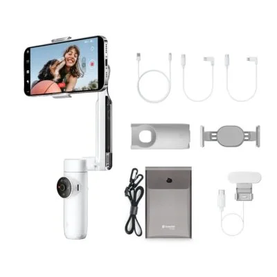 Stabilisateur pliable à 3 axes Insta360 Flow Créakit Blanc