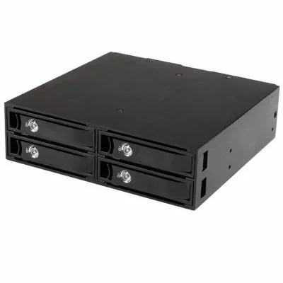 Startech 5 25 A 4x 2 5 Sata Mobile Rack Noir