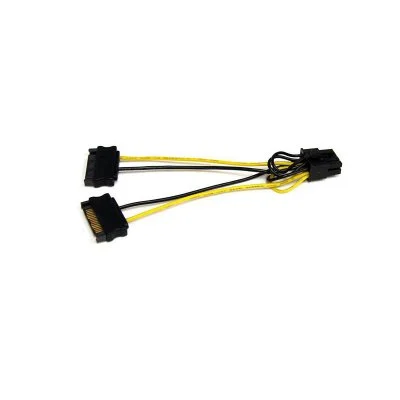 StarTech.com Cable alimentation 2 SATA / PCI-E 8 broches 15 cm