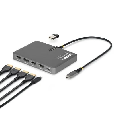StarTech.com - station d'accueil - USB-C - 4 x HDMI - Conformite TAA