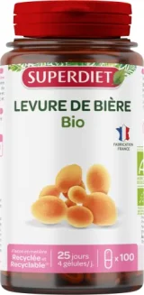 SUPERDIET Levure de bière bio, 100 gélules