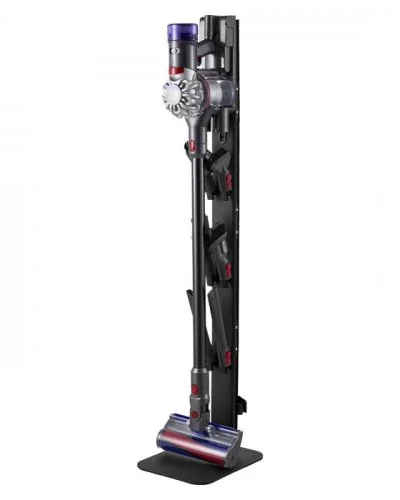 Support aspirateur Dyson, vertical, 6 crochets, noir.