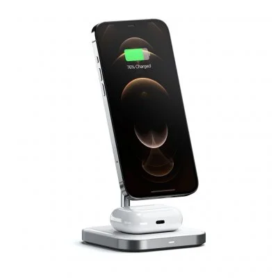 Support de charge Satechi sans fil magnétique 2-en-1