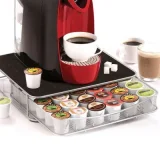 Support machine à café avec tiroir de rangement pour capsules