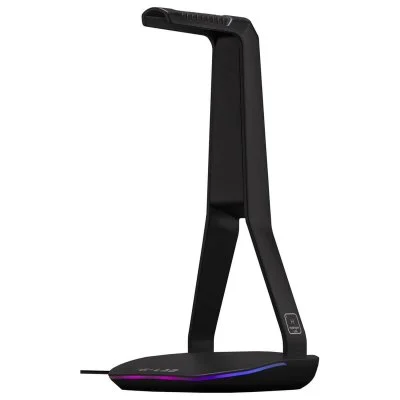 Support pour Casque/Micro-Casque - THE G-LAB - K-STAND HYDROGEN - 2 ports USB - Noir