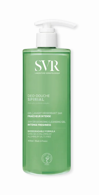 SVR SPIRIAL - Déo-Douche Gel Lavant Déodorant 24h, 400ml