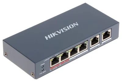 Switch POE Hikvision DS-3E0106HP-E 4 Ports 10/100 Mb/s 60W 301801345