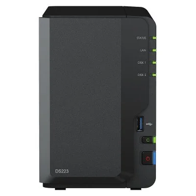 Synology DS223 NAS 2 Baies JBOD 14.6dB Série ATA USB 3.2 Gen 1 Noir