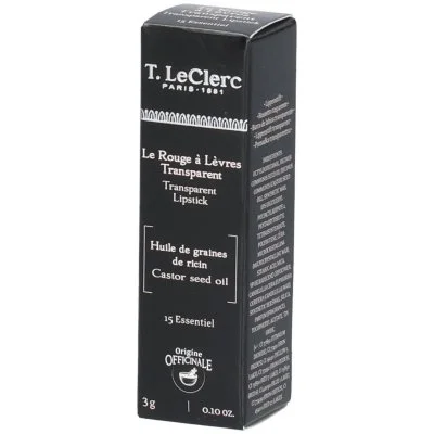 T.LeClerc Rouge à Lèvres Transparent 15 Essentiel 3g