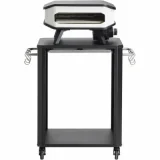COZZE Table d'extérieur pour four à pizza - Planche à découper en acier inoxydable - Noir