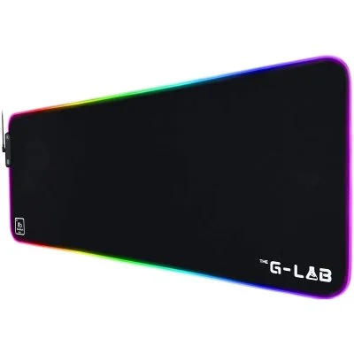 Tapis de souris Gaming RVB XXL The G-Lab Pad Rubidium Noir