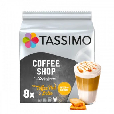 Tassimo - 8 dosettes COFFEE SHOP Toffee Nut latte - TASSIMO
