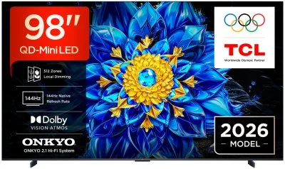 TCL P8L 98P8L TV 2,49 m (98 ) 4K Ultra HD Smart TV Wifi Noir 1000 cd/m² - Neuf