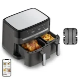 TEFAL Dual Easy Fry & Grill Gris EY905B10 Air fryer & gril 2 tiroirs