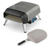 TEFAL Téfal Pizza Pronto, Four à pizza maison, Four à pizza exclusivement à Gaz, Pierre rotative à 360°