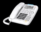 ALCATEL Telephone Filaire TMAX 70, Mains Libres, Grand écran, Blanc
