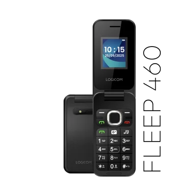 Téléphone portable basique Logicom Fleep 460 1,77"" 4G Double nano SIM 128 Mo Noir