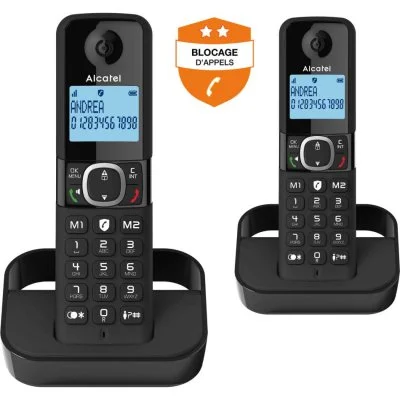 Téléphone sans fil alcatel f860 duo eu noir