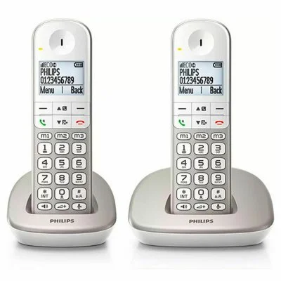Téléphone sans fil philips xl4902s/22 1,9"" 550 mah gap (2 pcs) blanc