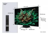 TCL Téléviseur 50C7K QLED 4K Ultra HD 50 pouces Smart TV Google TV Wifi