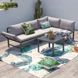 CONCEPT USINE Teora salon de jardin bas, canapé inclinable
