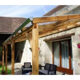CHALET & JARDIN Toit Couv'Terasse Bois 3x3m avec toit polycarbonate KETER 05-704695