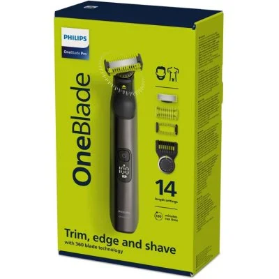 Tondeuse Philips OneBlade Pro Visage et Corps QP6551/15 5,4 W Chromé