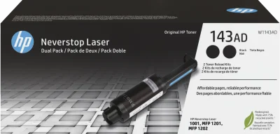 Toner HP 143A Noir Neverstop x2