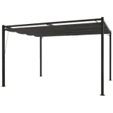 CONCEPT USINE Tonnelle autoportante 3x4m avec toile en polyester gris tusa - Gris