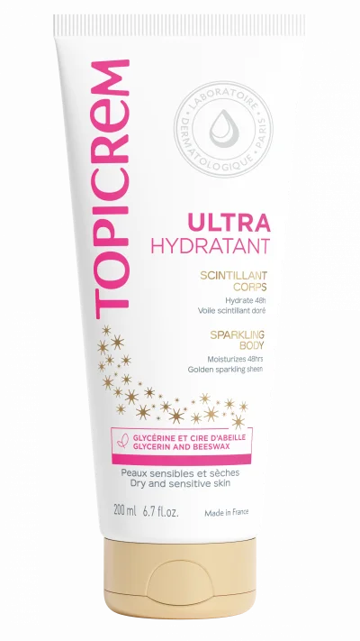 Topicrem Peaux Sensibles UltraHydratant Scintillant Corps 200ml