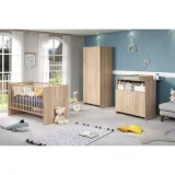 TRENDTEAM Chambre Bébé NIKO - Chêne Naturel