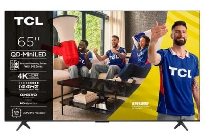 TV QD-Mini LED Tcl 65C69K 165 cm 4K UHD 2025 Aluminium brossé