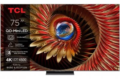 TV QD-Mini LED Tcl 75C89K 189 cm 4K UHD 2025 Aluminium brossé