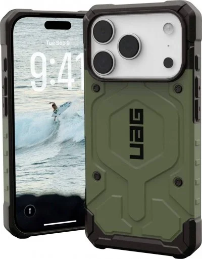 UAG Coque MagSafe pour iPhone 17 Pro Pathfinder Design Surélevé Vert