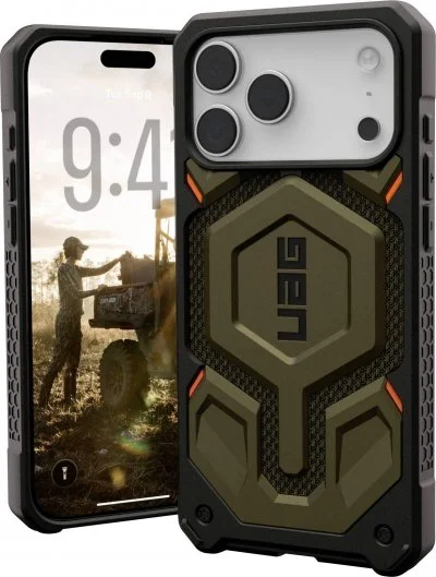 UAG Coque pour iPhone 17 Pro Max MagSafe Monarch Pro Kevlar Antichocs Vert olive