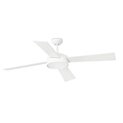 Ventilateur De Plafond Led Faro Hydra 132cm Blanc 4 Pales 16w
