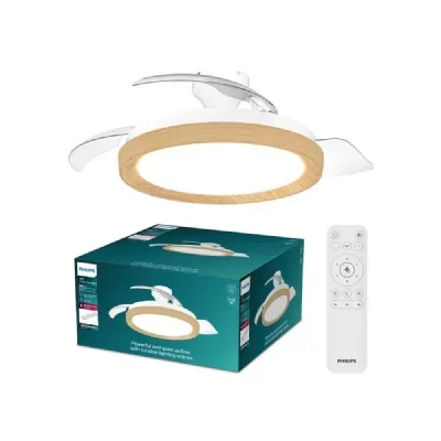 Ventilateur De Plafond Philips Bliss Led Plastique Bois Blanc Philips