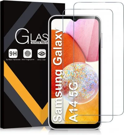 Verre Trempé pour Samsung Galaxy A14 4G/5G (6,6) [Pack 2] Film Vitre Protection Ecran