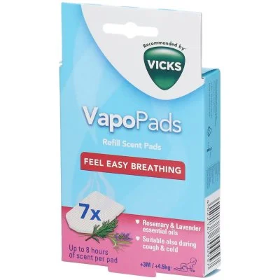 Vicks Vapopads Tablettes de Recharge Romarin et Lavande x 7