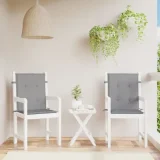 VIDAXL - Coussins de chaise de jardin 2 pcs Gris 100 x 50 x 3 cm Gris