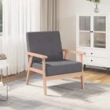 VIDAXL - Fauteuil Gris foncé Tissu Gris foncé