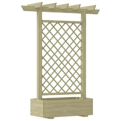 Vidaxl jardinière pergola 162 x 56 x 204 cm bois 41702